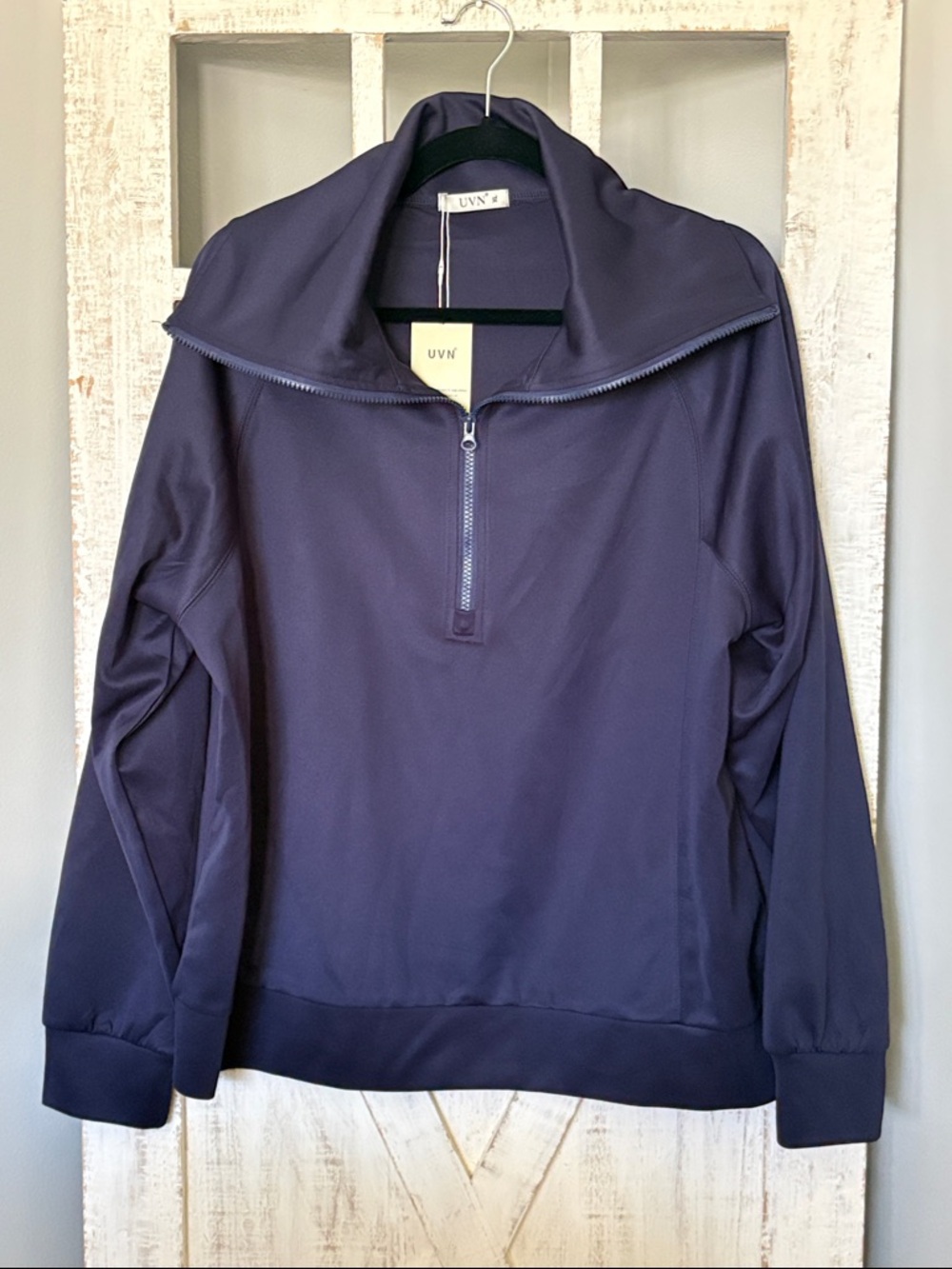 NWT Women’s Navy Quarter-Zip Pullover Sweatshirt